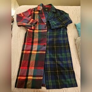 Torrid Women's Colorblock Plaid Trench Coat Size 2